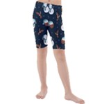 Santa Snowman Kids  Mid Length Swim Shorts