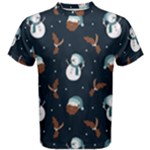 Santa Snowman Men s Cotton T-Shirt