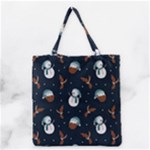Santa Snowman Grocery Tote Bag