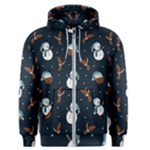 Santa Snowman Men s Zipper Hoodie