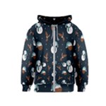 Santa Snowman Kids  Zipper Hoodie