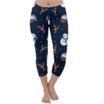 Santa Snowman Capri Winter Leggings 