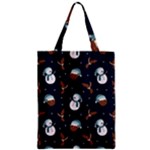 Santa Snowman Zipper Classic Tote Bag