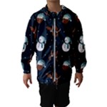 Santa Snowman Kids  Hooded Windbreaker