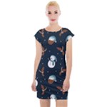Santa Snowman Cap Sleeve Bodycon Dress