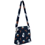 Santa Snowman Zipper Messenger Bag