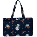 Santa Snowman Canvas Work Bag