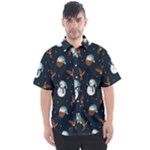 Santa Snowman Men s Short Sleeve Shirt