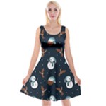Santa Snowman Reversible Velvet Sleeveless Dress