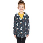 Santa Snowman Kids  Double Breasted Button Coat