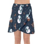 Santa Snowman Wrap Front Skirt