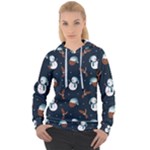 Santa Snowman Women s Overhead Hoodie