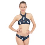 Santa Snowman High Neck Bikini Set