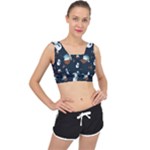 Santa Snowman V-Back Sports Bra