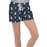 Santa Snowman Women s Velour Lounge Shorts