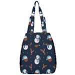 Santa Snowman Center Zip Backpack