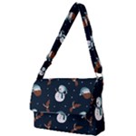 Santa Snowman Full Print Messenger Bag (S)