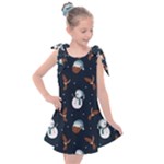 Santa Snowman Kids  Tie Up Tunic Dress
