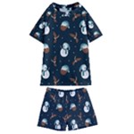 Santa Snowman Kids  Swim T-Shirt and Shorts Set