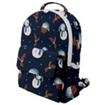 Santa Snowman Flap Pocket Backpack (Small)