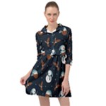 Santa Snowman Mini Skater Shirt Dress
