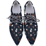 Santa Snowman Pointed Oxford Shoes