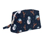Santa Snowman Wristlet Pouch Bag (Medium)