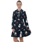 Santa Snowman All Frills Chiffon Dress