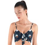 Santa Snowman Woven Tie Front Bralet