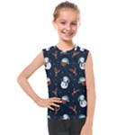 Santa Snowman Kids  Mesh Tank Top