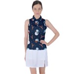 Santa Snowman Women s Sleeveless Polo T-Shirt