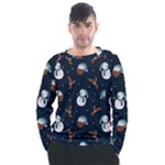 Santa Snowman Men s Long Sleeve Raglan T-Shirt