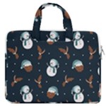 Santa Snowman MacBook Pro 16  Double Pocket Laptop Bag 
