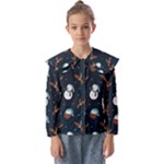 Santa Snowman Kids  Peter Pan Collar Blouse