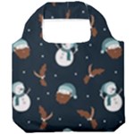 Santa Snowman Foldable Grocery Recycle Bag
