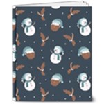 Santa Snowman 8  x 10  Hardcover Notebook