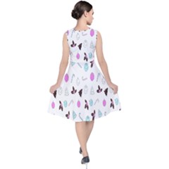 V-Neck Midi Sleeveless Dress  