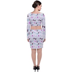 Long Sleeve Crop Top & Bodycon Skirt Set 