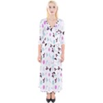 It`s Christmas Outside!   Quarter Sleeve Wrap Maxi Dress