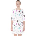 It`s Christmas Outside!   Quarter Sleeve Pocket Dress