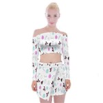 It`s Christmas Outside!   Off Shoulder Top with Mini Skirt Set