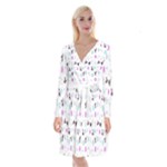 It`s Christmas Outside!   Long Sleeve Velvet Front Wrap Dress