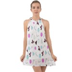 It`s Christmas Outside!   Halter Tie Back Chiffon Dress