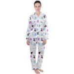 It`s Christmas Outside!   Women s Long Sleeve Satin Pajamas Set	