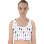 It`s Christmas Outside!   Velvet Racer Back Crop Top
