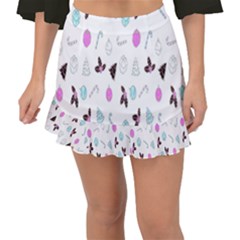 Fishtail Mini Chiffon Skirt 