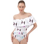 It`s Christmas Outside!   Off Shoulder Velour Bodysuit 