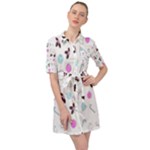 It`s Christmas Outside!   Belted Shirt Dress