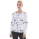 It`s Christmas Outside!   Velvet Zip Up Jacket