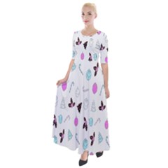 Half Sleeves Maxi Dress 
